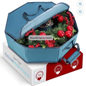 Hearth and Harbor Teal Wreath Protector bag, brand new in package, Christmas